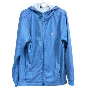 DC Shoes Co. Hoodie Mens Full Zip Light Blue Gray Large‎ Casual Active